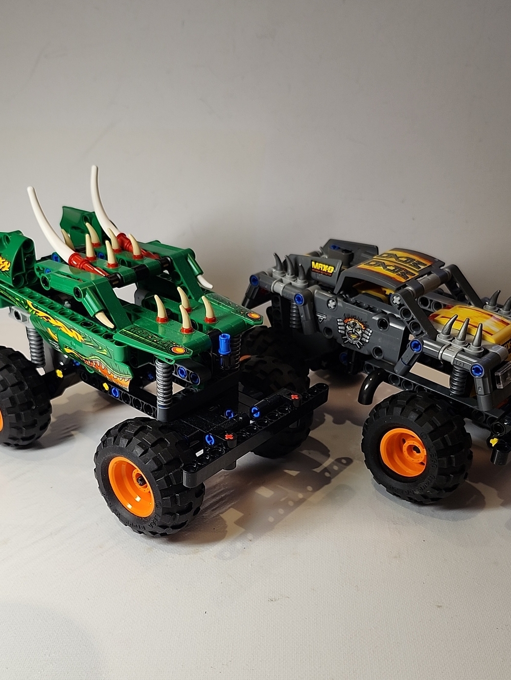 Lego  Green Monster Truck Building Toy for Kids - Orange Wheels 42149 .42119